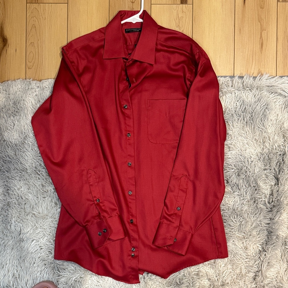 Geoffrey Beene Rich Red Dress Shirt